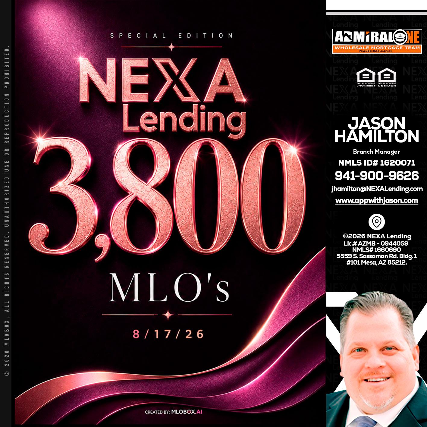 3800 MLOs - Jason Hamilton -Branch Manager