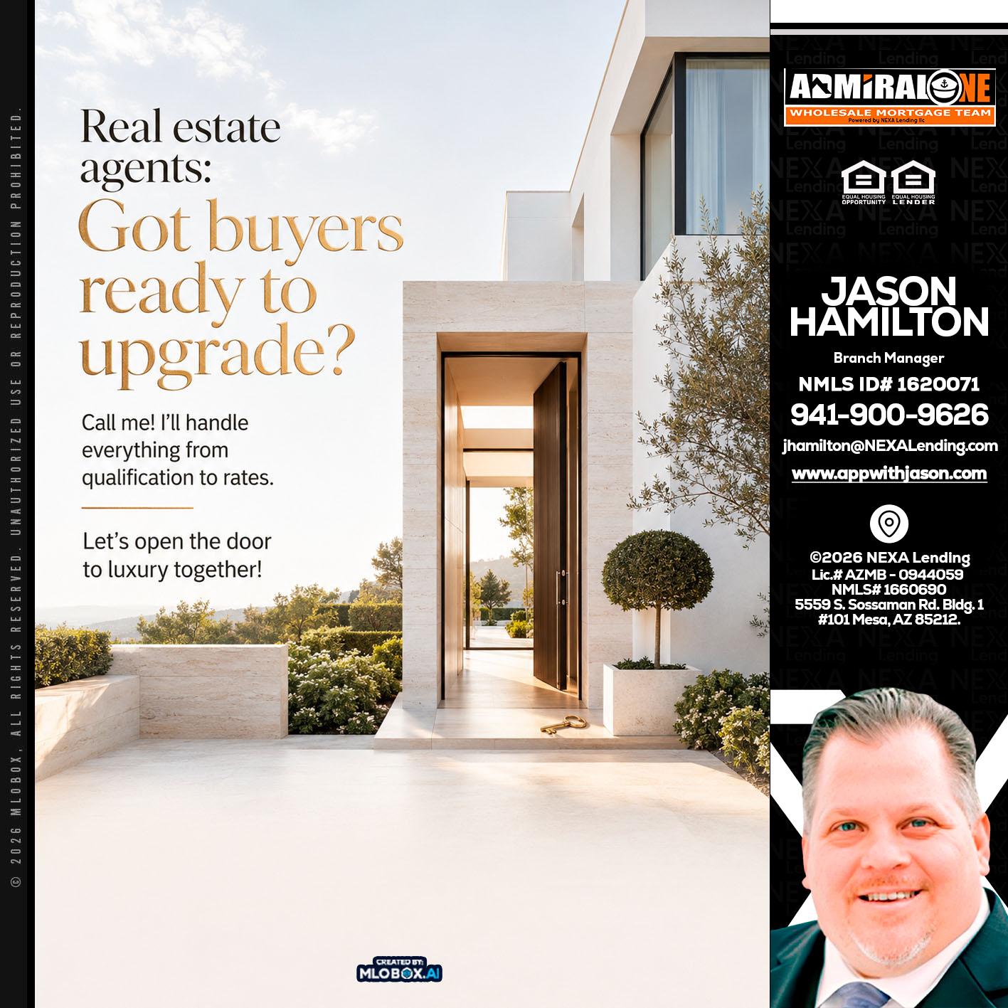 REAL ESTATE AGENTS - Jason Hamilton -Branch Manager