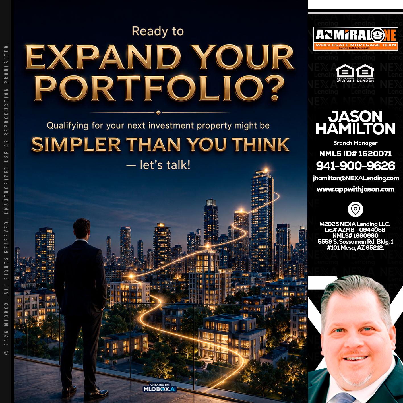 expand you portfolio - Jason Hamilton -Branch Manager