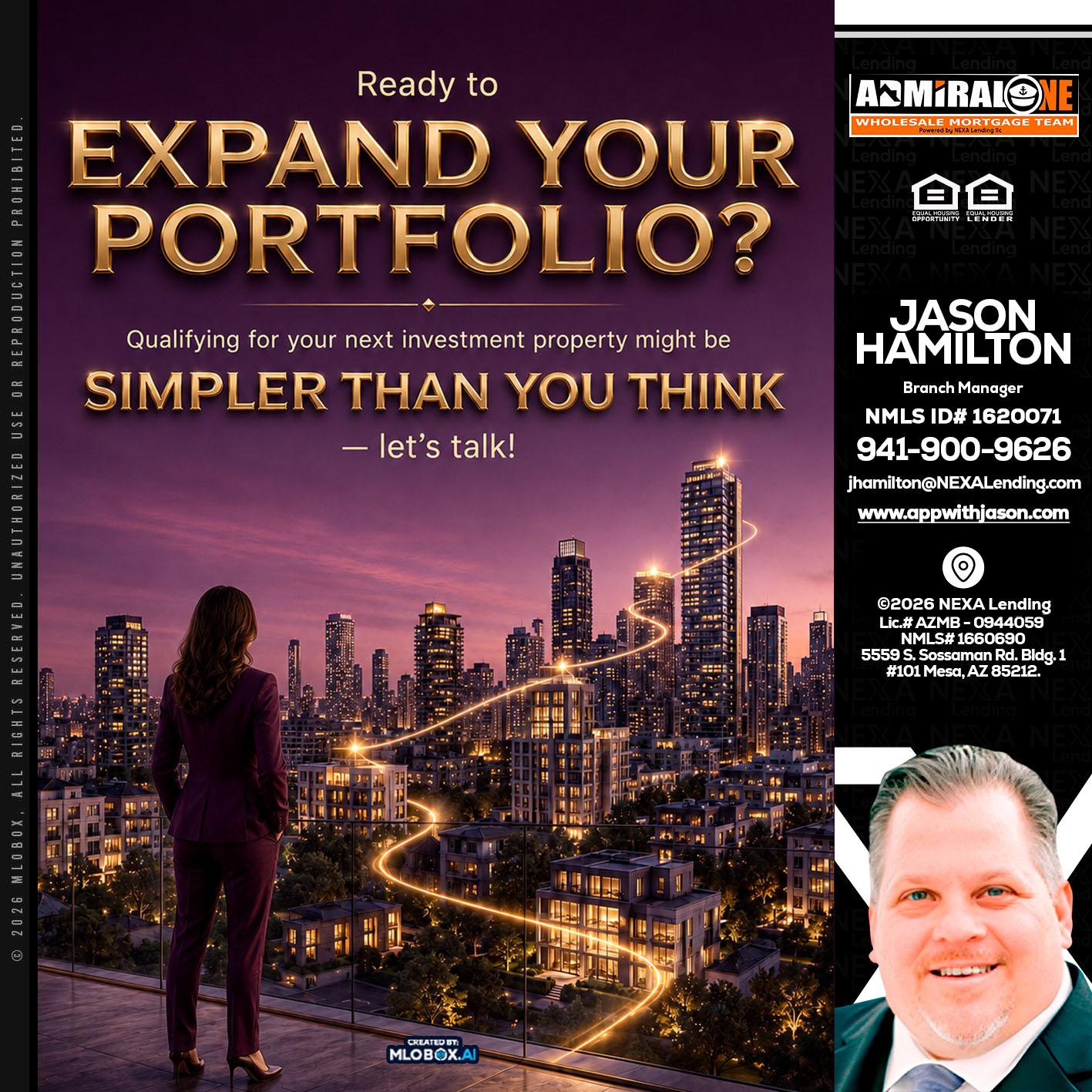 EXPAND YOUR PORTFOLIO - Jason Hamilton -Branch Manager
