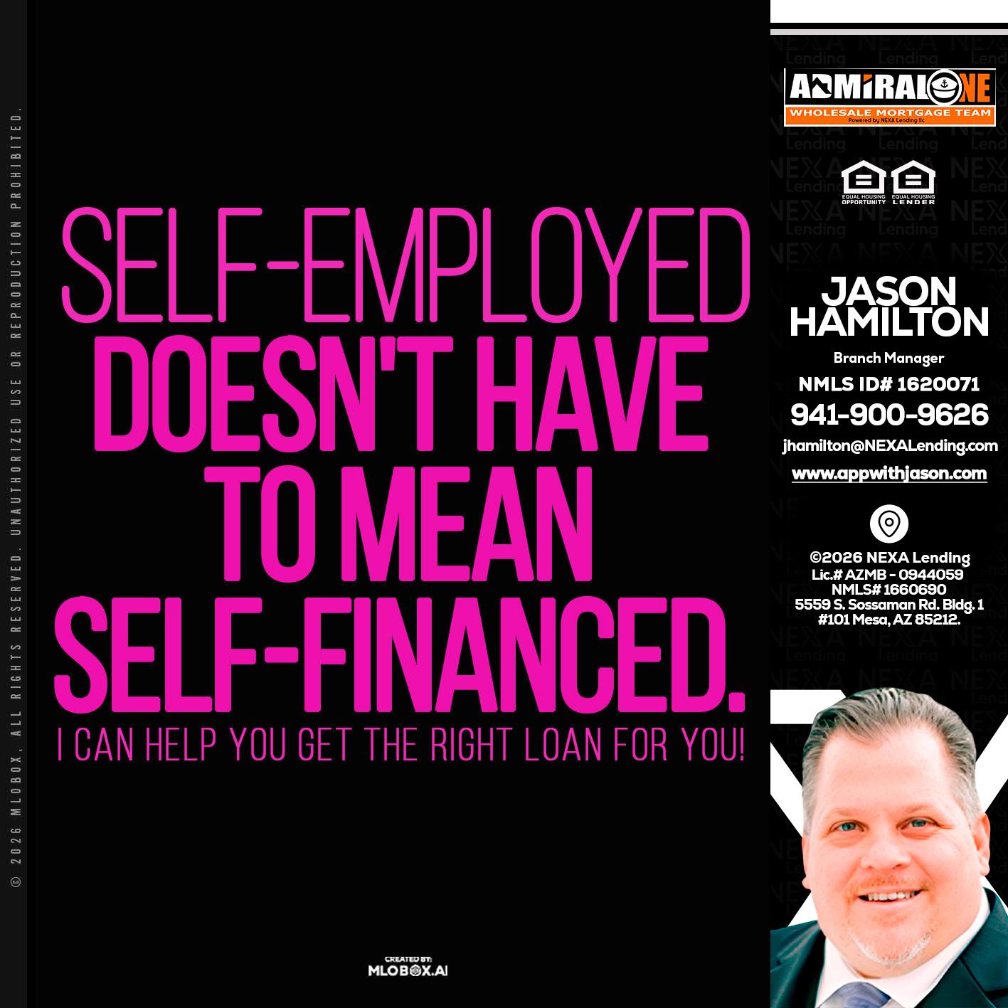 self employed - Jason Hamilton -Branch Manager