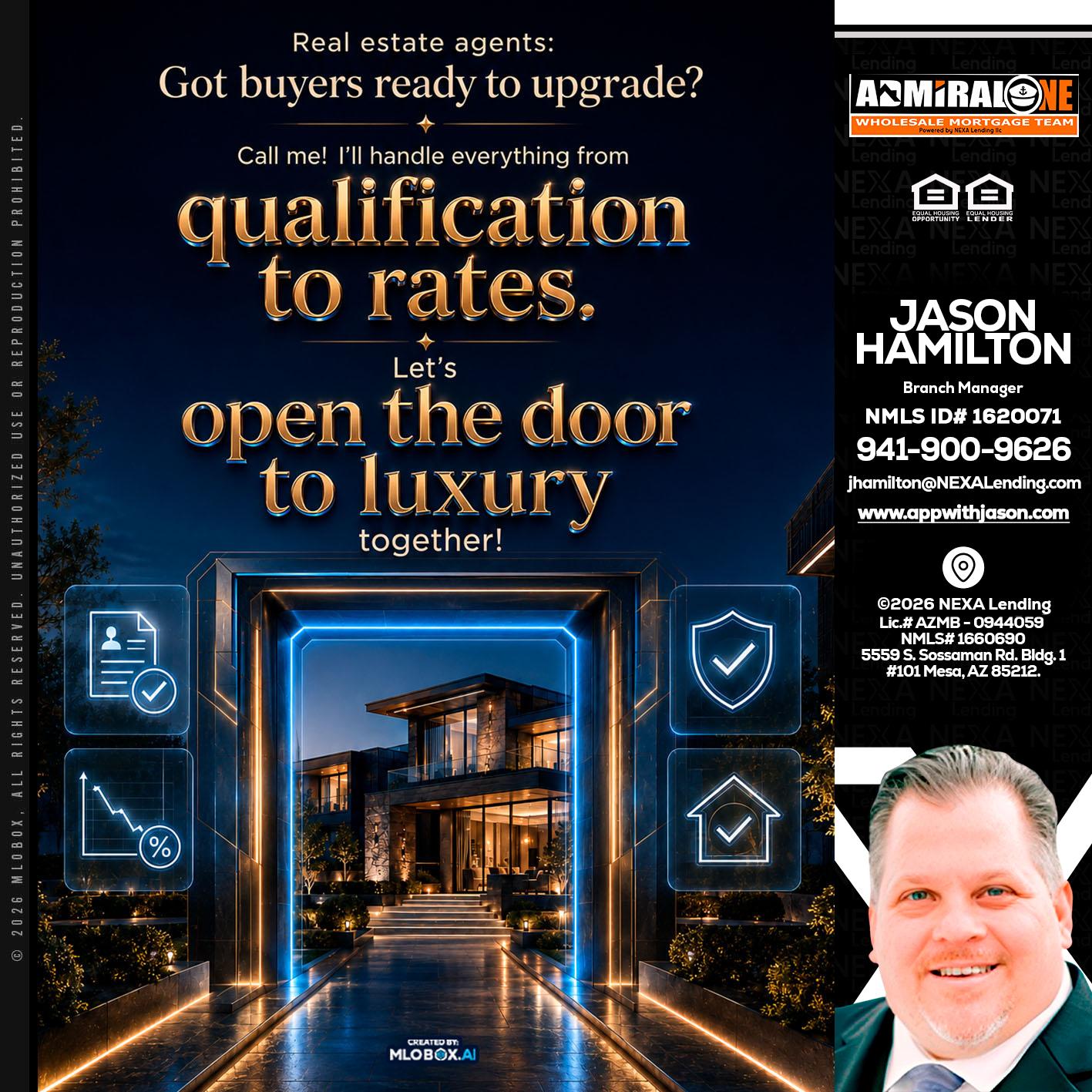 QUALIFICATION TO RATES - Jason Hamilton -Branch Manager