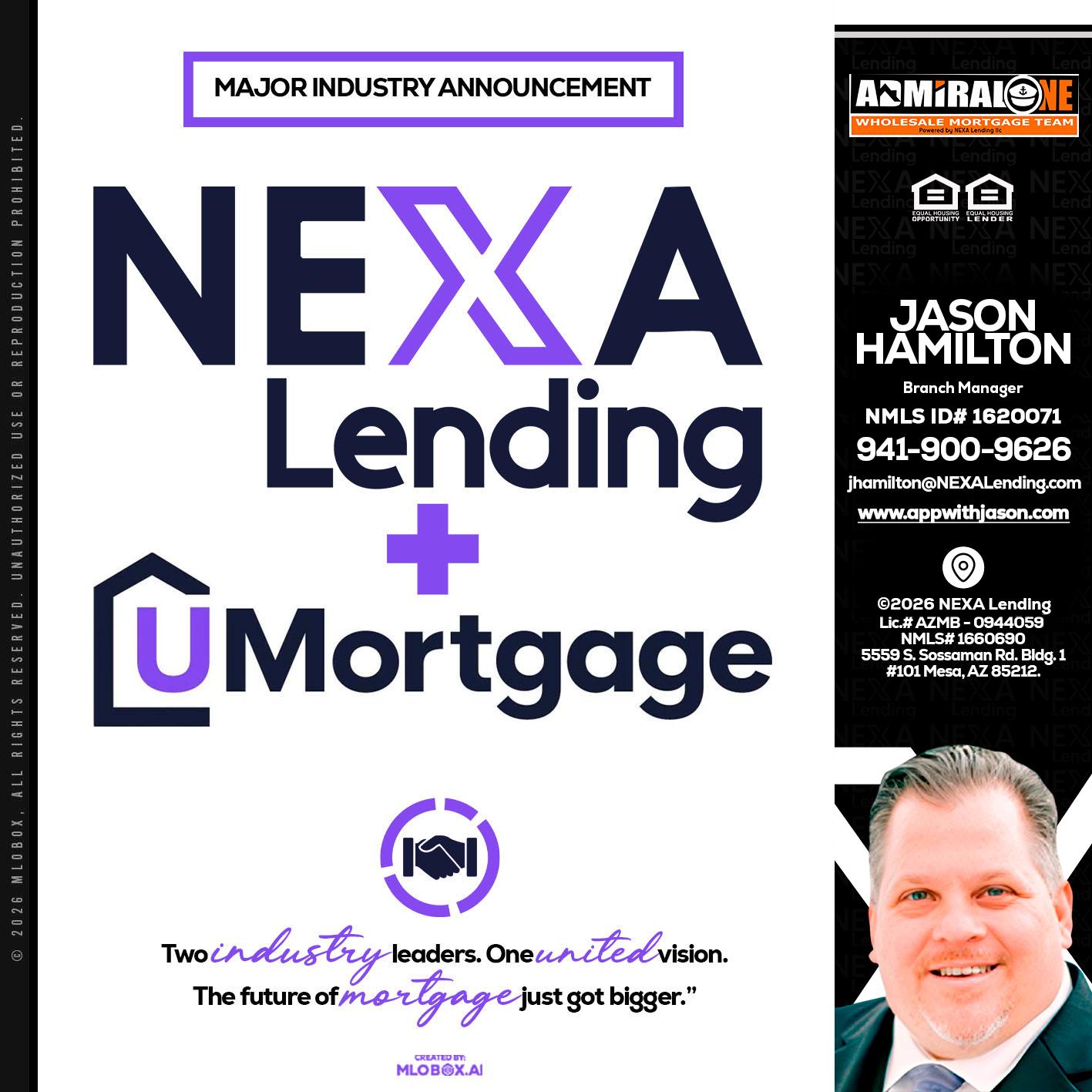 NEXA LENDING U MORTGAGE - Jason Hamilton -Branch Manager