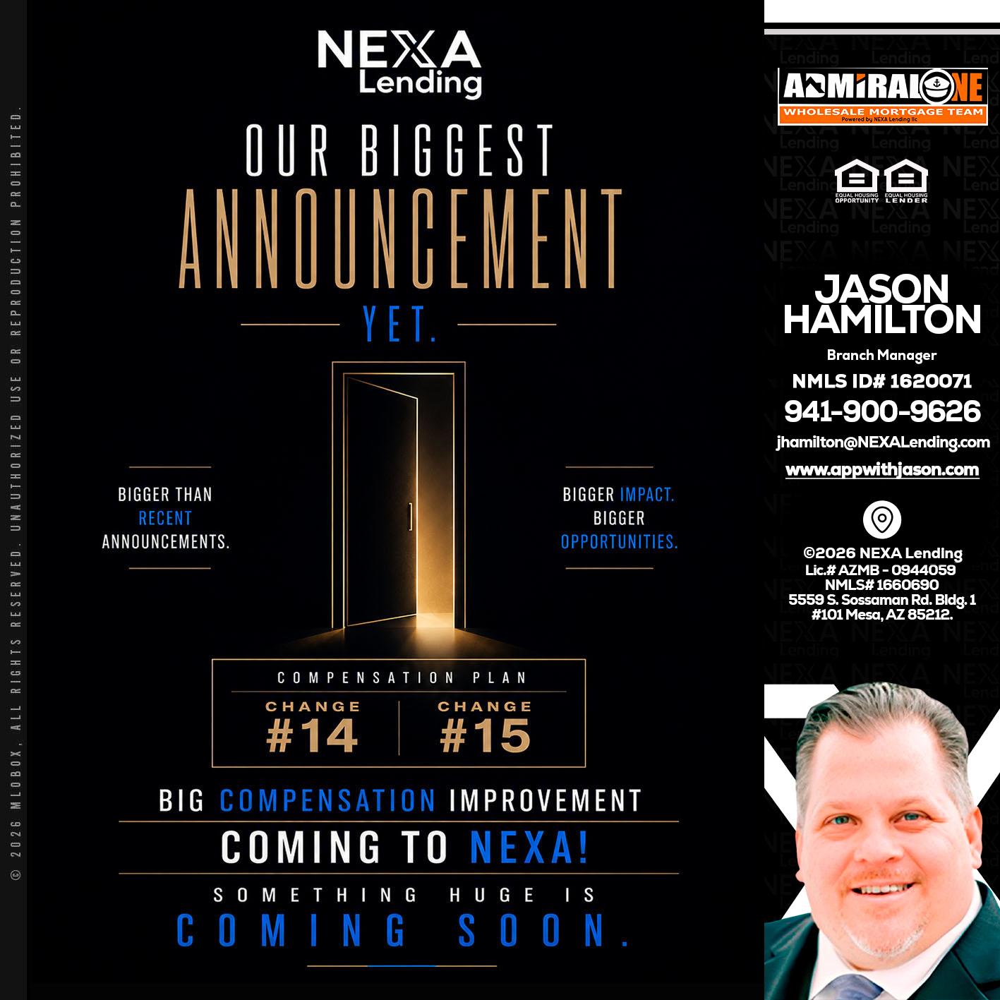 ANNOUNCEMENT - Jason Hamilton -Branch Manager