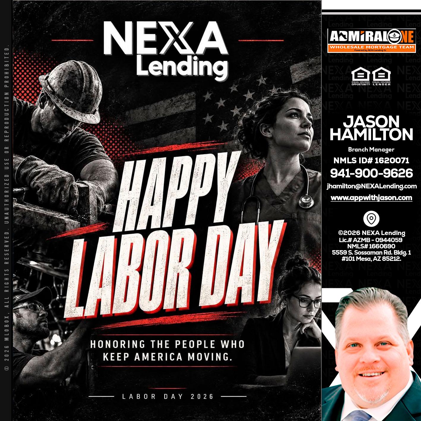 LABOR DAY - Jason Hamilton -Branch Manager
