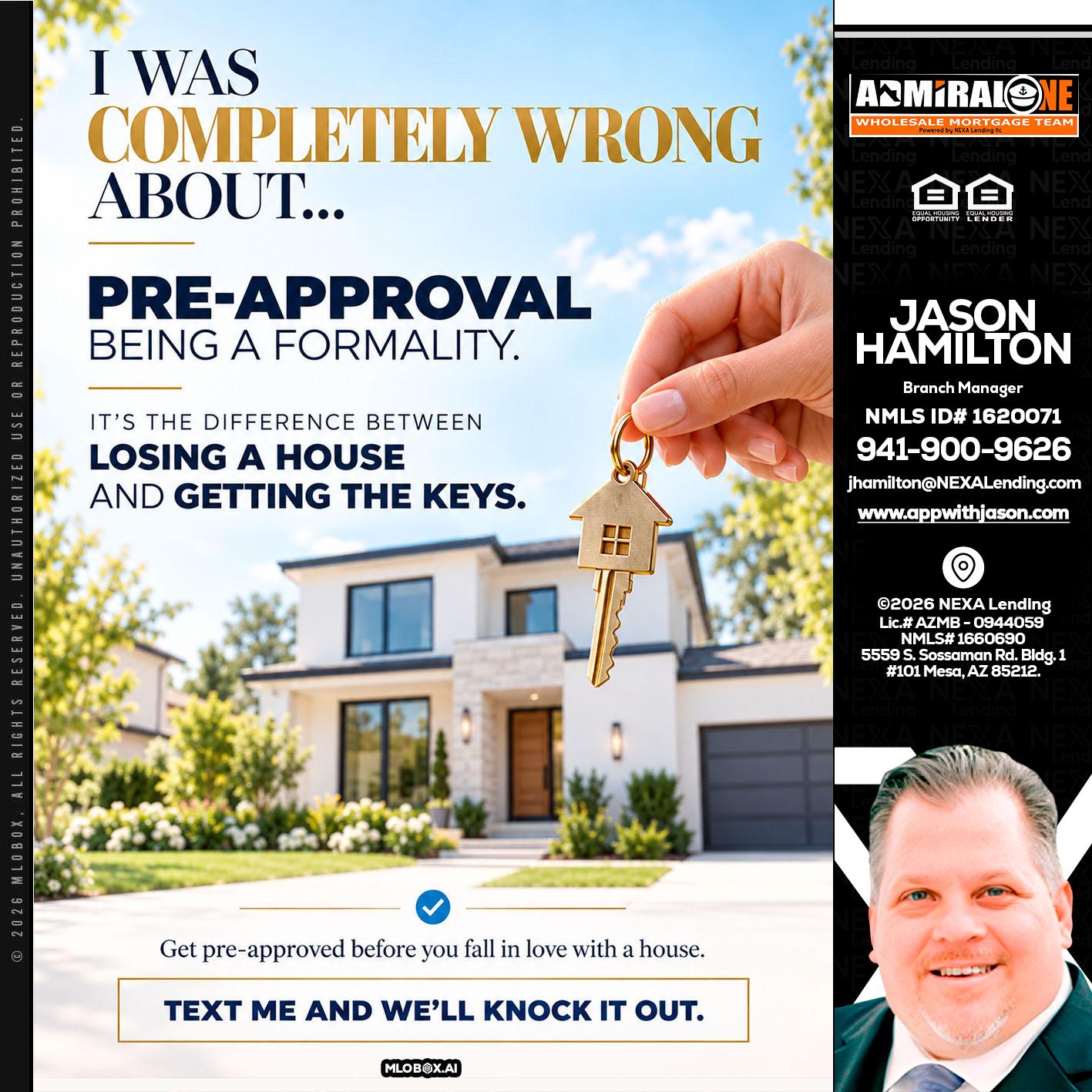 I WAS COMPLETALLY WRONG - Jason Hamilton -Branch Manager