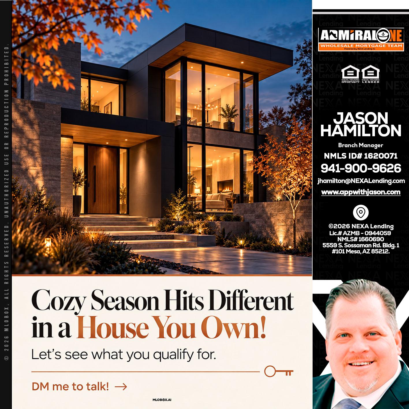 COZY SEASON - Jason Hamilton -Branch Manager
