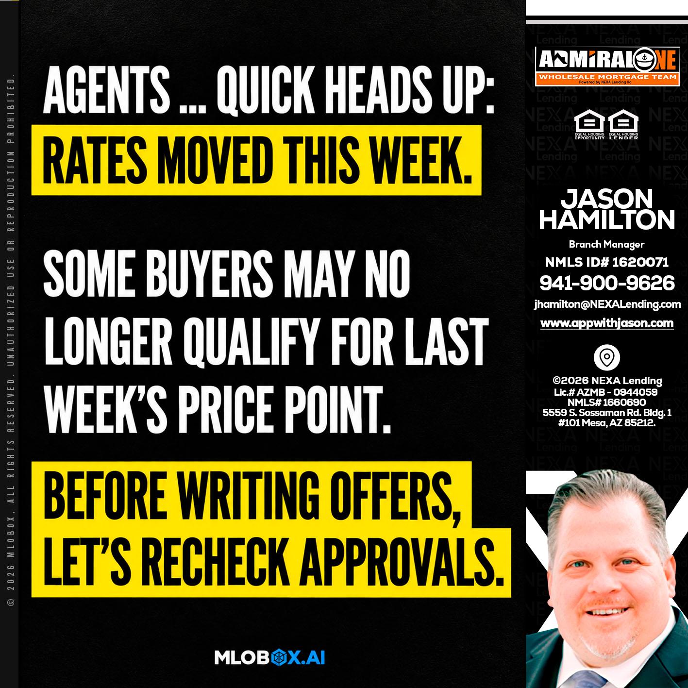 AGENTS QUICK - Jason Hamilton -Branch Manager