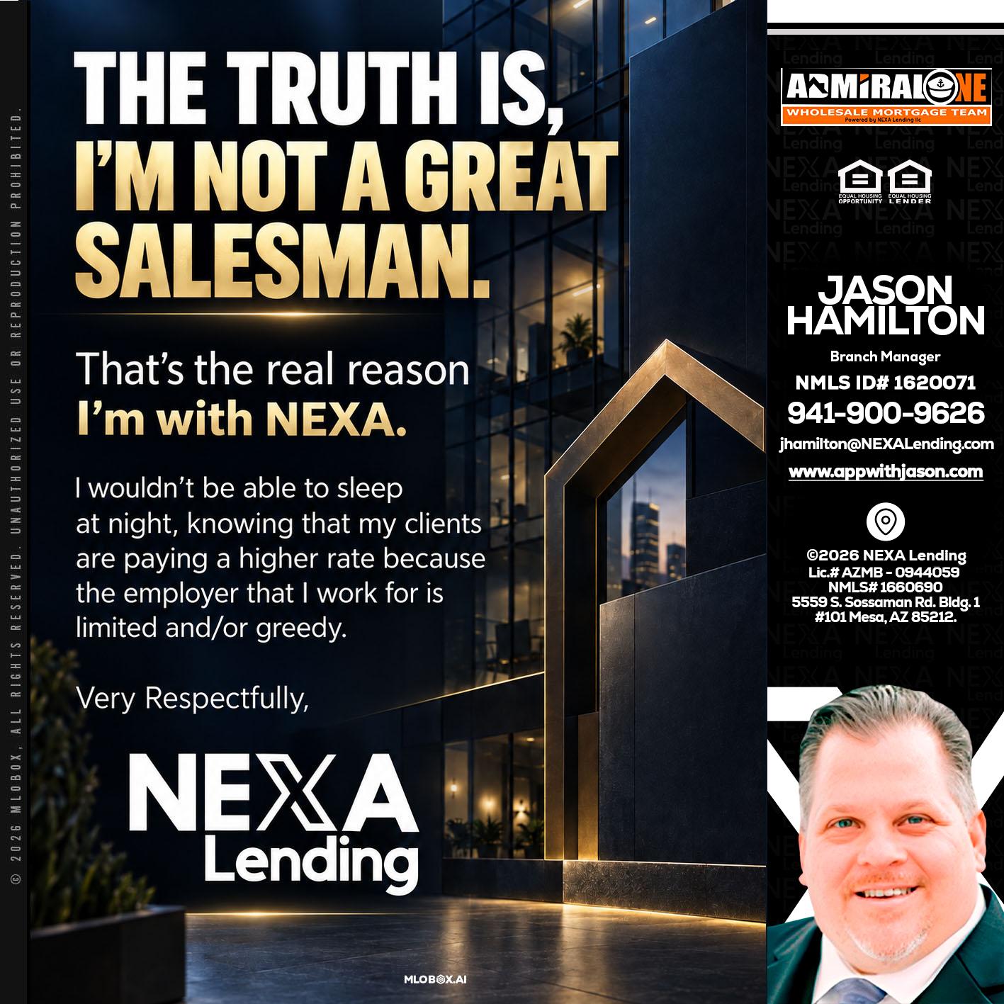 THE TRUTH IS - Jason Hamilton -Branch Manager