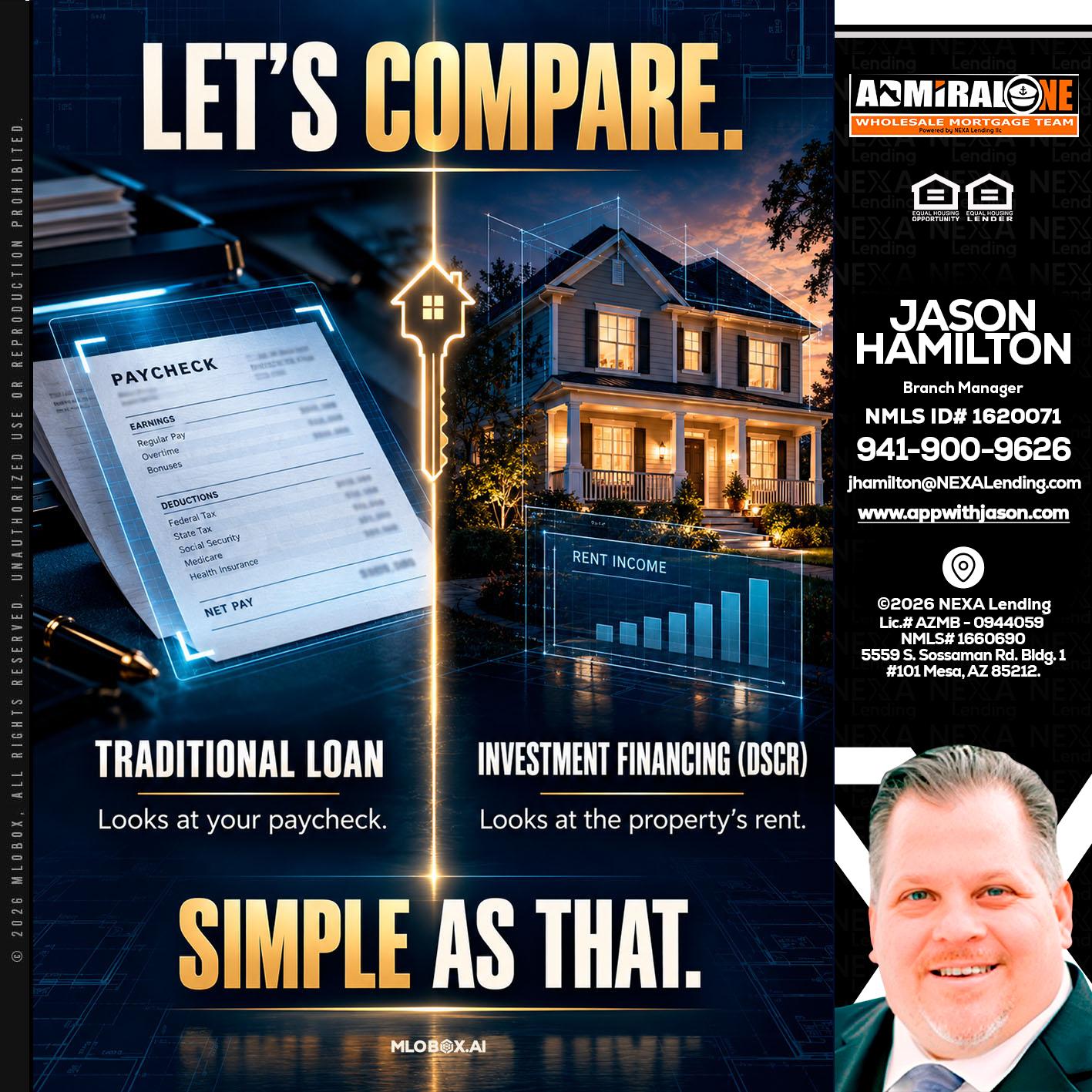 lets compare - Jason Hamilton -Branch Manager