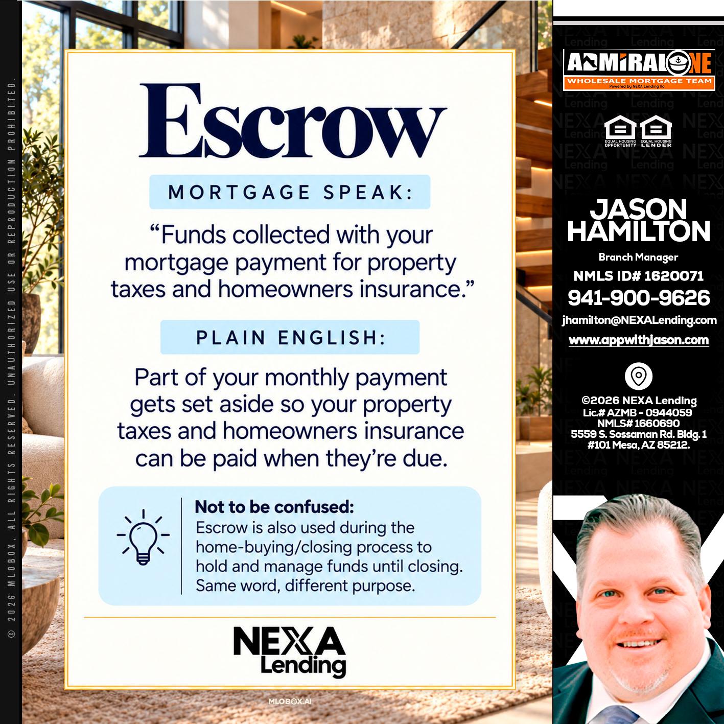 ESCROW - Jason Hamilton -Branch Manager